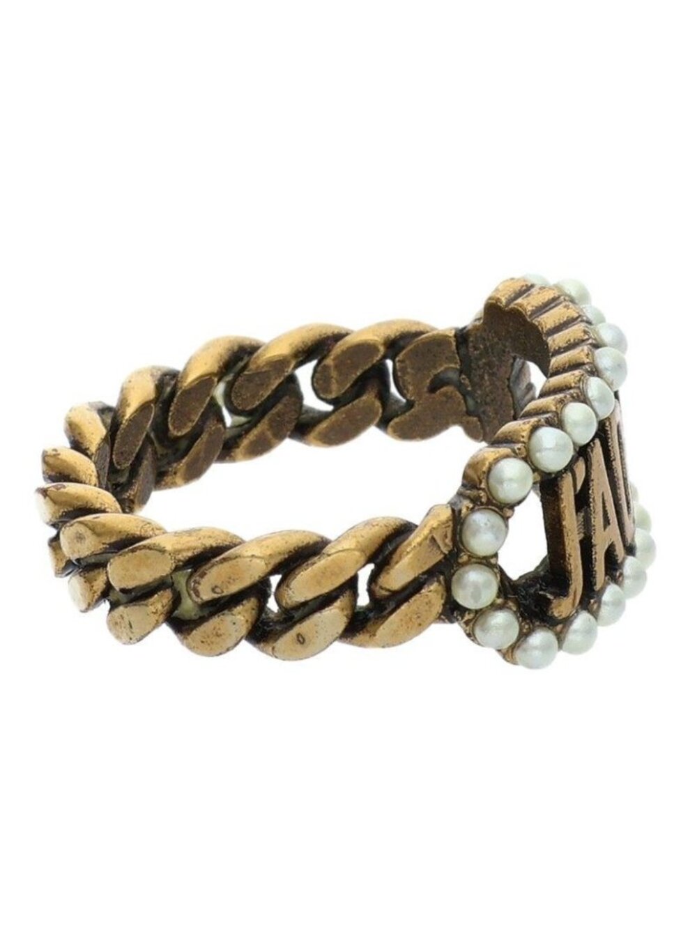 Dior Logo Pearl Chain Ring - Picture 4 of 6